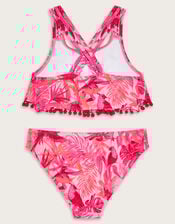 Birds Of Paradise Frill Bikini Set, Pink (PINK), large