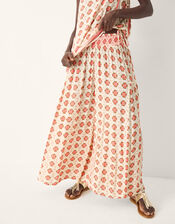 Maddie Floral Print Wide Leg Trousers, Ivory (IVORY), large