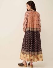 East Loran Floral Mix Midi Dress, Multi (MULTI), large