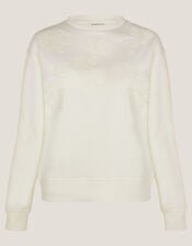 Abi Floral Applique Sweatshirt, Natural (NEUTRAL), large