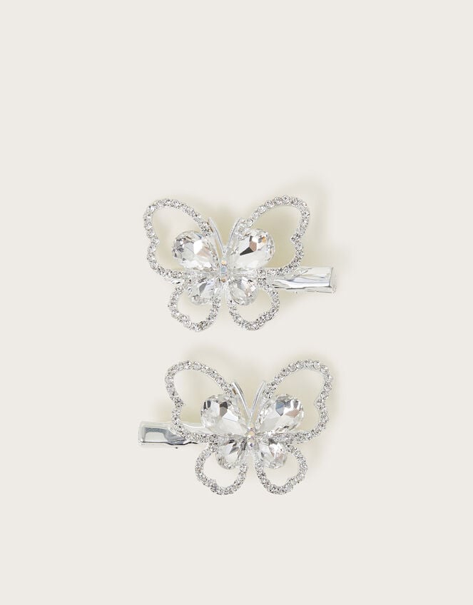 2-Pack Jewel Butterfly Hair Clips, , large