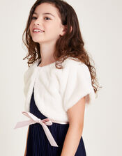 Faux Fur Shrug, Ivory (IVORY), large