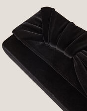 Mia Pleat Velvet Clutch Bag, , large