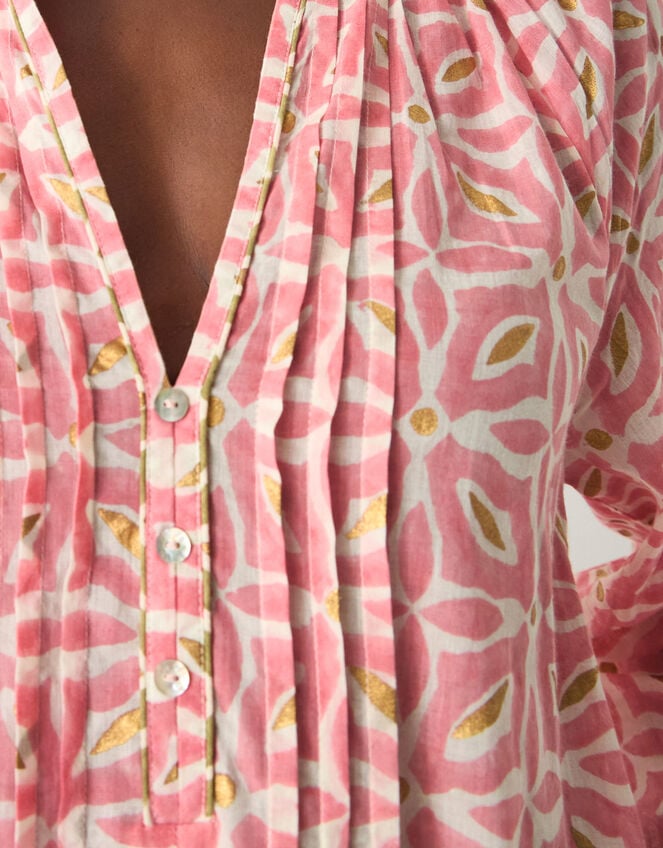 Elma Print Midi Tunic Dress, Pink (PINK), large