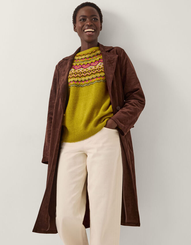 Floy Fair Isle Jumper, Green (OLIVE), large