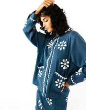 Wild Tomar Woven Collar Jacket, Blue (BLUE), large