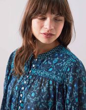East Bridget Print Blouse, Blue (NAVY), large