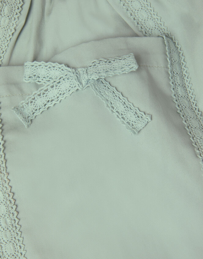 Lace Trim Barrel Trousers, Green (GREEN), large