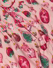 Christmas Bauble Print Long Pyjamas Set, Pink (PINK), large