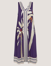 Paloma Sleeveless Print Midi Dress, Blue (NAVY), large