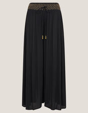 Billie Wide Leg Beach Trousers, Black (BLACK), large