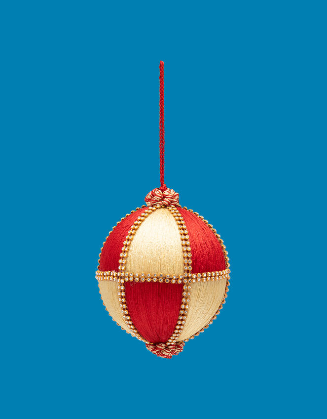 Anna + Nina Gleam Diamanté Christmas Bauble, , large