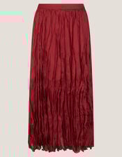 Odessa Crinkle Maxi Skirt, Red (CHERRY), large