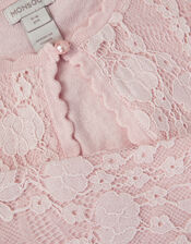 Emilia Lace Scallop Cardigan, Pink (PINK), large