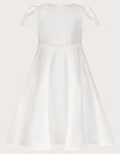 Henrietta Pearl Belt Dress, Ivory (IVORY), large