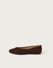 Tori Suedette Ballet Flats, Brown (BROWN), large