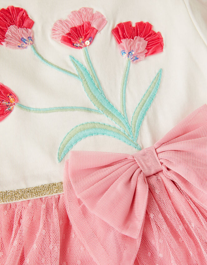 Tulip Polka Dot Mesh Disco Dress, Pink (PINK), large