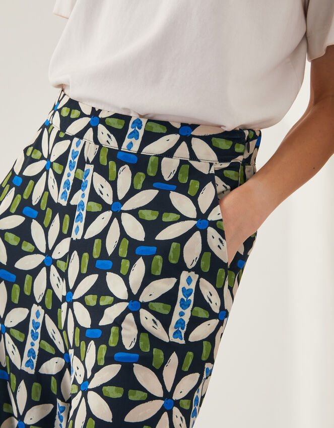 Nikita Floral Jersey Wide Leg Trousers, Black (BLACK), large