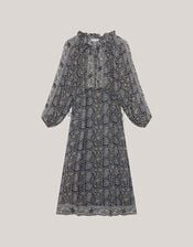 Maison Hotel Gaia Floral Midi Dress, Blue (BLUE), large