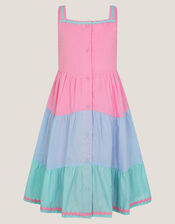 Strappy Colourblock Sundress, Pink (PINK), large