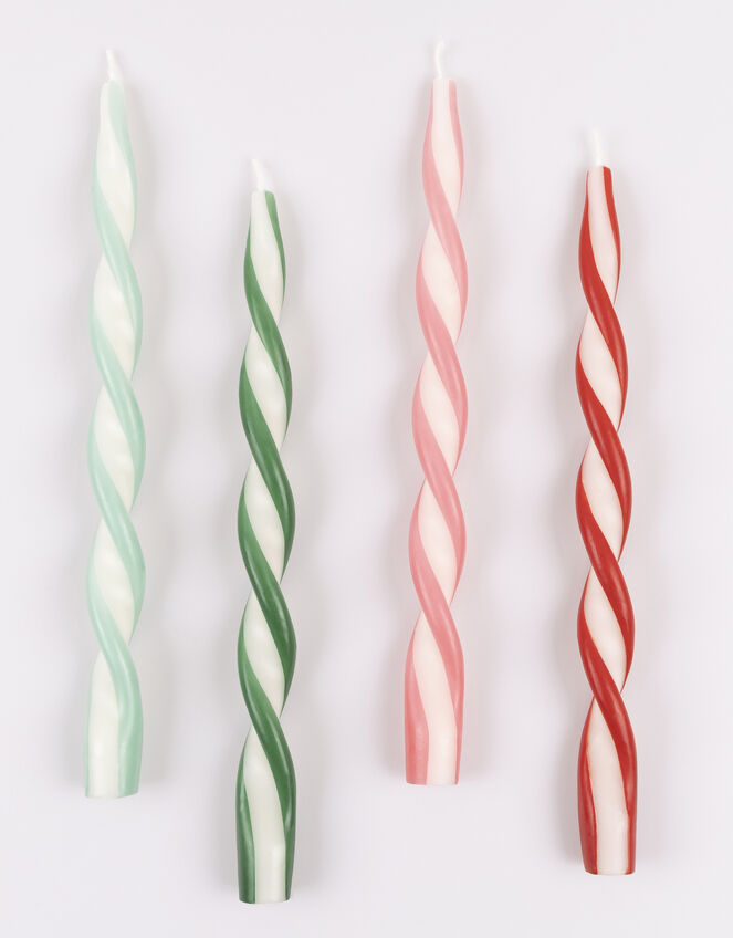 4-Pack Meri Meri Stripe Twisted Taper Candles, , large