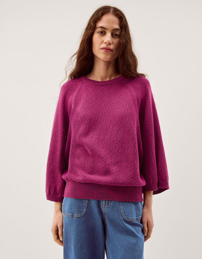 Codie &frac34; Sleeve Jumper, Pink (PINK), large