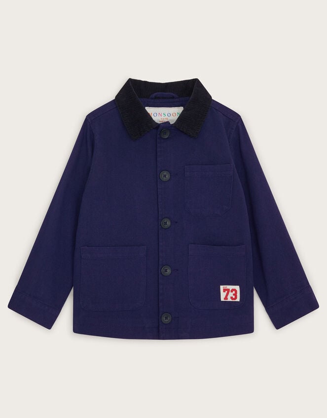 Collar Cord Jacket, Blue (BLUE), large