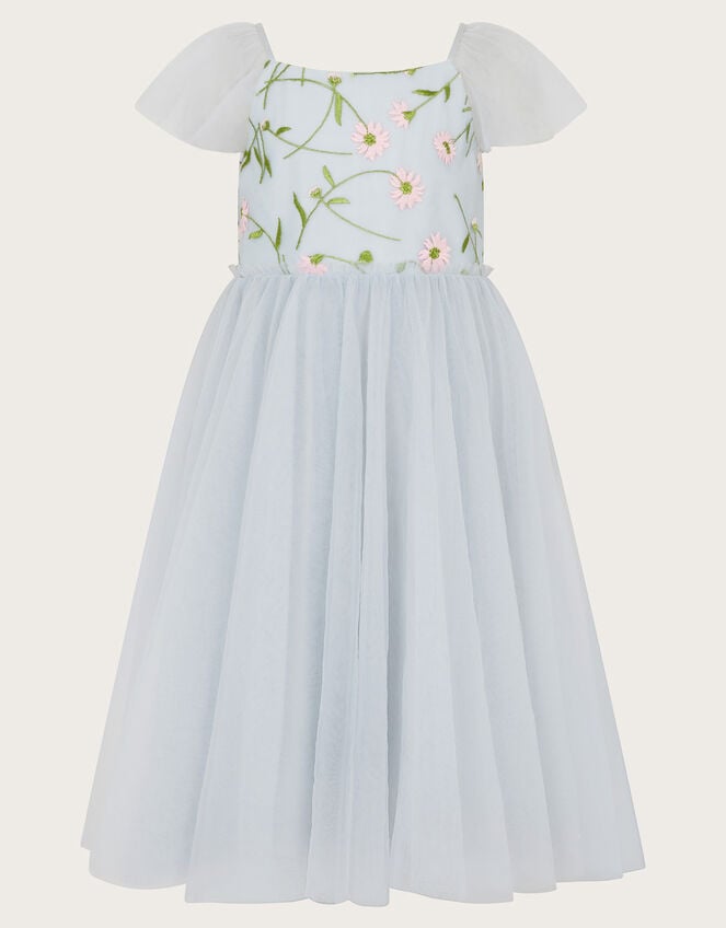 Matteo Embroidered Floral Dress, Blue (BLUE), large