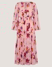 Mabel Long Sleeve Floral Maxi Dress, Pink (PINK), large