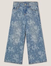 Unicorn Wide Leg Jeans, Blue (BLUE), large