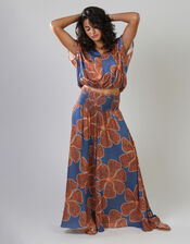 Traffic People Whispers Print Top, Blue (BLUE), large