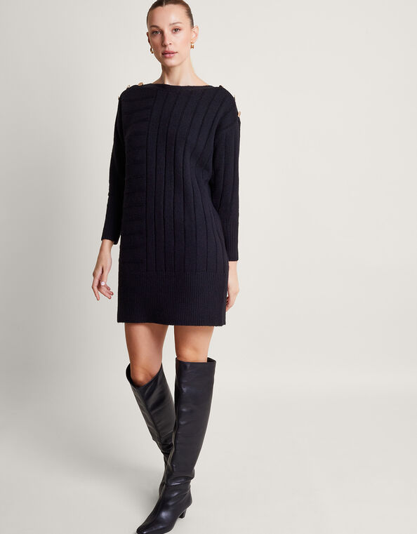Jo Mini Jumper Dress, Black (BLACK), large