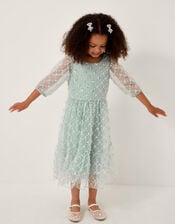 Gracie Embellished Long Sleeve Dress , Green (GREEN), large