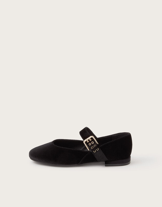 Effie Velvet Ballet Flats, Black (BLACK), large