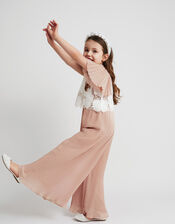Otissa Lace Pleated Dress, Pink (PINK), large