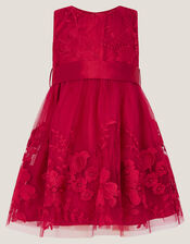 Baby Alicia Embroidered Lace Dress, Red (RED), large