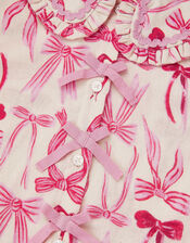 Bow Print Long Pyjamas Set, Cream (CREAM), large