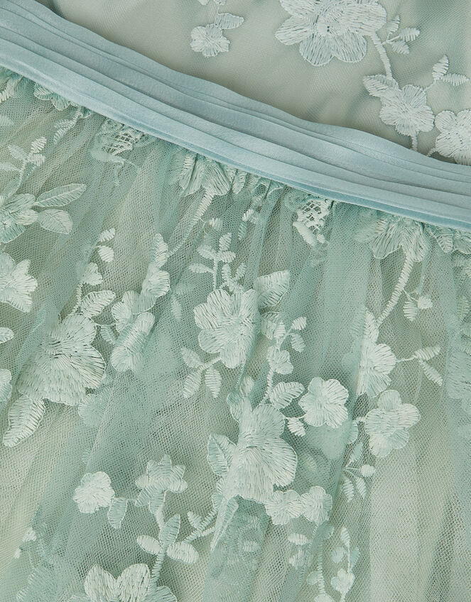 Beatrice Floral Embroidered Party Dress, Green (SAGE), large