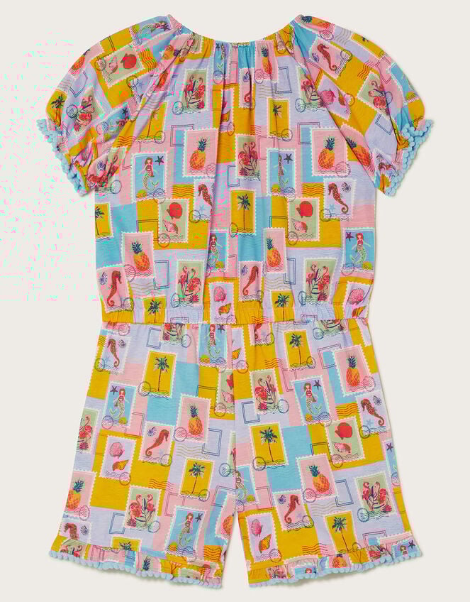 Stamp Print Playsuit, Multi (MULTI), large