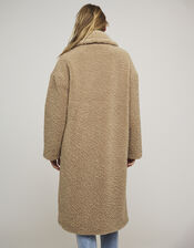 Rino and Pelle Teddy Double-Breasted Coat, Camel (CAMEL), large