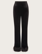 Raegan Feather Trousers, Black (BLACK), large