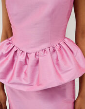 Dahlia Peplum Midi Dress, Purple (LILAC), large