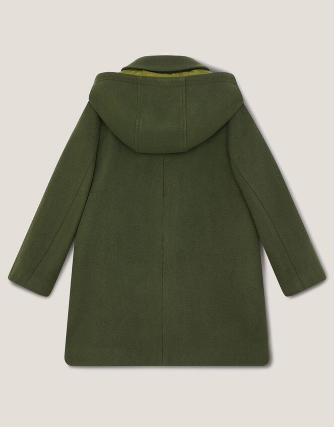 Hooded Collar Coat, Green (GREEN), large