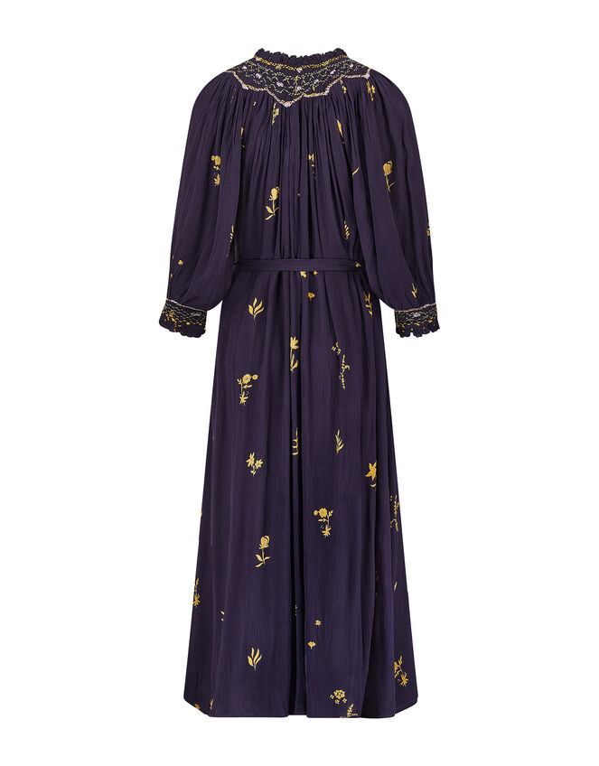 East Miranda Belted Long Sleeve Midi Dress, Blue (NAVY), large