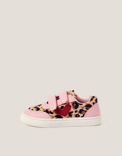 Leopard Print Rip-Tape Trainers, Multi (MULTI), large