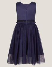 Lucille Scuba Bow Party Dress, Blue (NAVY), large