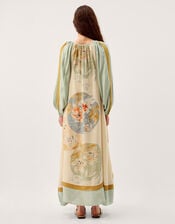 Clemence Amelie Floral Dobby Midi Dress, Cream (CREAM), large