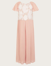 Otissa Lace Pleated Dress, Pink (PINK), large