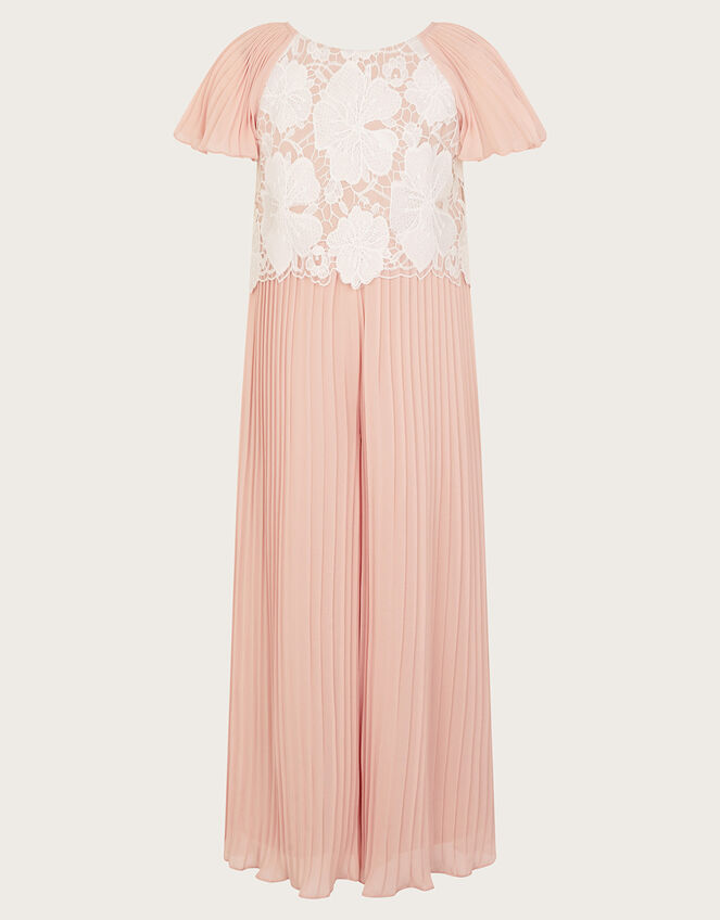 Otissa Lace Pleated Dress, Pink (PINK), large