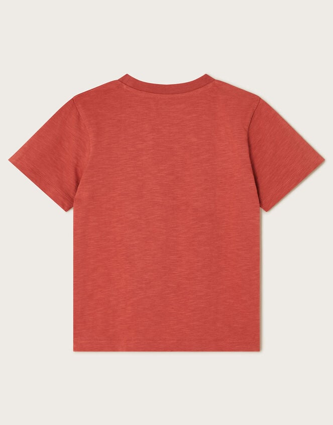 Dinosaur Graphic Cotton T-Shirt, Red (RED), large